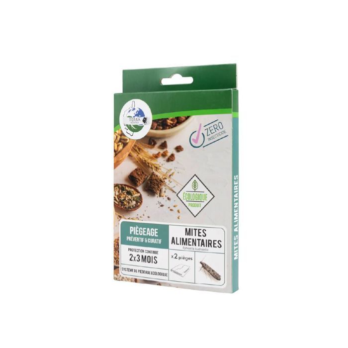 Piège Ecologique Naturel Contre Mite Alimentaire LOT DE 2 BOITES x 2 PIEGES Plaque de Phéromone X2