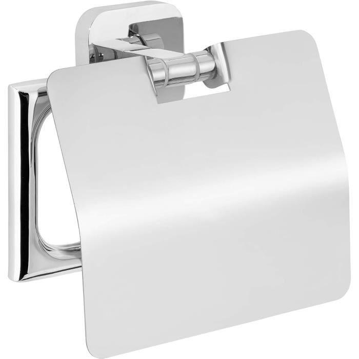 Distributeur Papier WC Mural Avec Couvercle En Laiton Chromé Architecto