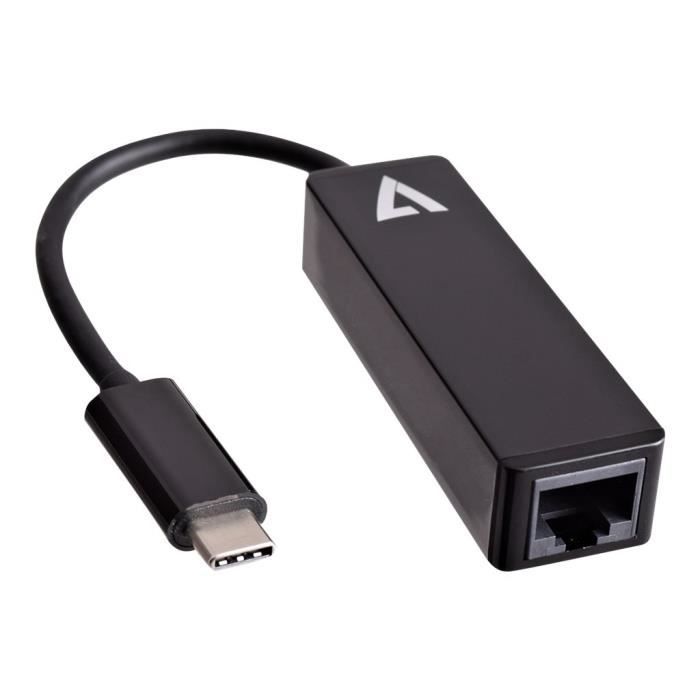 V7 Carte Gigabit Ethernet pour Ordinateur/Notebook - USB Type C - 1 Port - Paire torsadée