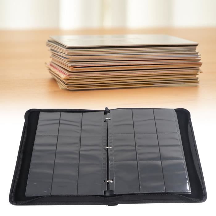 Euqvunn Classeur De Cartes à Collectionner, 24 Feuilles 432 Pochettes Classeur Cartes, Livre Carte à Insertion Latérale, Album Carte à Rangement Recto-verso, Card Binder Pour TCG, MTG(noir