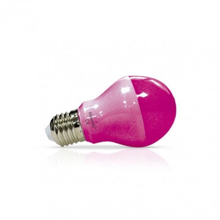VISIONEL Ampoule Led Rose 9W E27 Bulb coloré Cdiscount Maison