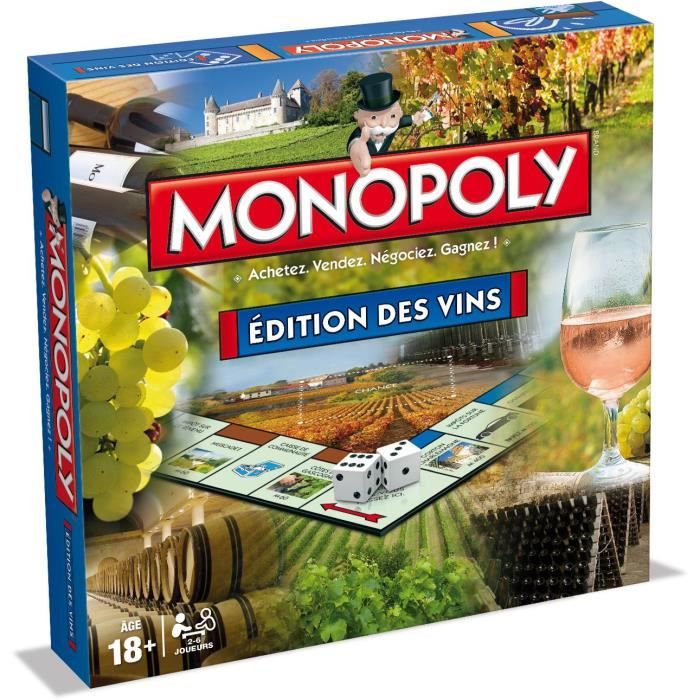 MONOPOLY Editions des vins Jeu de societé Version française