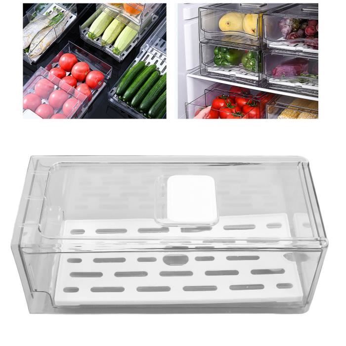 Lot De 6 Organiseurs De Réfrigérateur MEYAGOT - Boîtes De Rangement Frigo Transparentes Pour Porte Et Étagères Bacs Rangement Cuisine