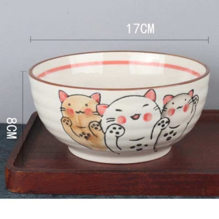 Set De 2 Grands Bols à Ramen En Céramique - 20 Cm, 1200 Ml, Avec Baguettes Et Cuillère, Style Japonais Bleu Et Blanc - 7