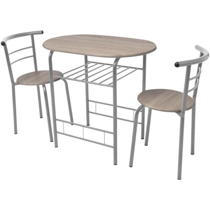 Ensemble de meuble pour salle à manger ZERODIS - MDF - Blanc - Rectangulaire - Contemporain