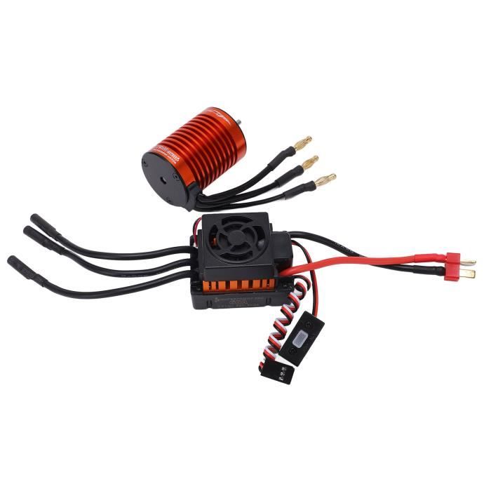 Kit ESC Moteur Sans Balais Combo ESC Moteur RC étanche Pour Voiture 1/10 RC