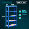 MONZANA® 2x Étagères charge lourde bleu 5 niveaux 180x90x40cm Étagère métallique max 875kg Rangement garage atelier-1