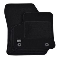 Tapis De Sol Sur Mesure Peugeot 208 2012-2019 – 4 Pièces Velours Noir, Antidérapants, Renforts Pédale