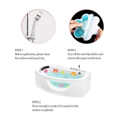 Autocollants Antidérapants Pour Baignoire Avec Grattoir De