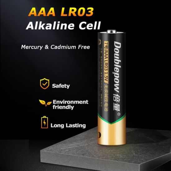 Pile alcaline LR3 AAA LR03 - 1,5V - Evergreen