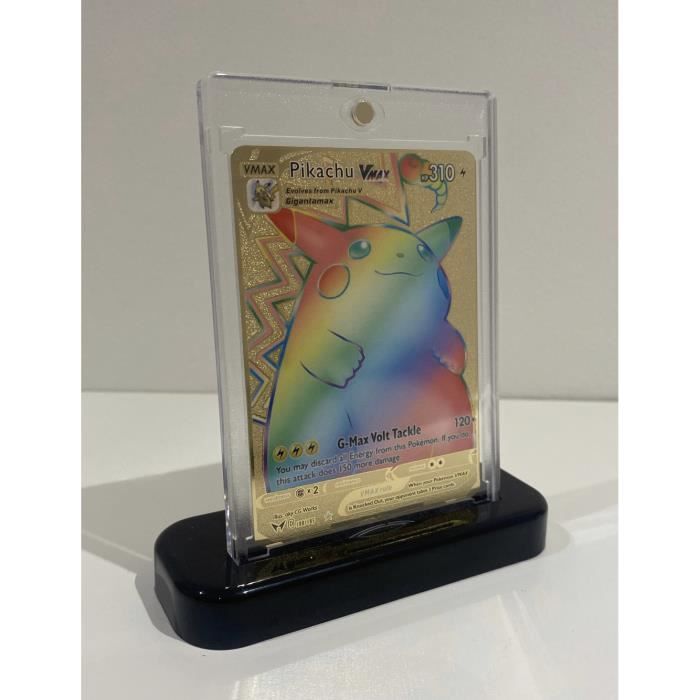 Carte Pokémon Pikachu VMAX Carte rare brillante arcenciel doré Rainbow 🌈card Cdiscount Jeux