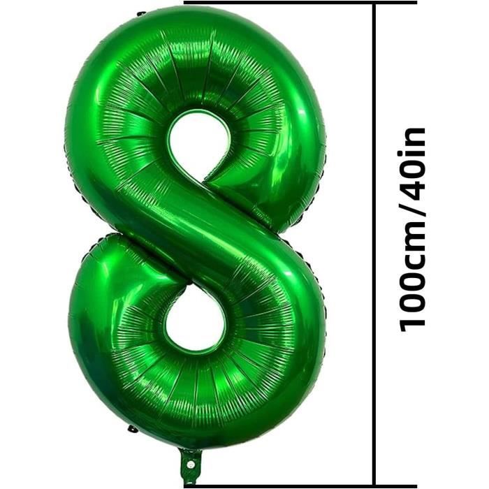 Ballon gonflable XXL en forme de chiffre 9, 100 cm, multicolore