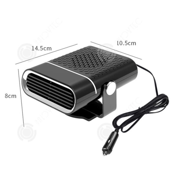 Chauffage Voiture Portable 12V 150W - Chauffage Et Ventilateur 2 En 1 - Dégivrage Rapide Pour Hiver