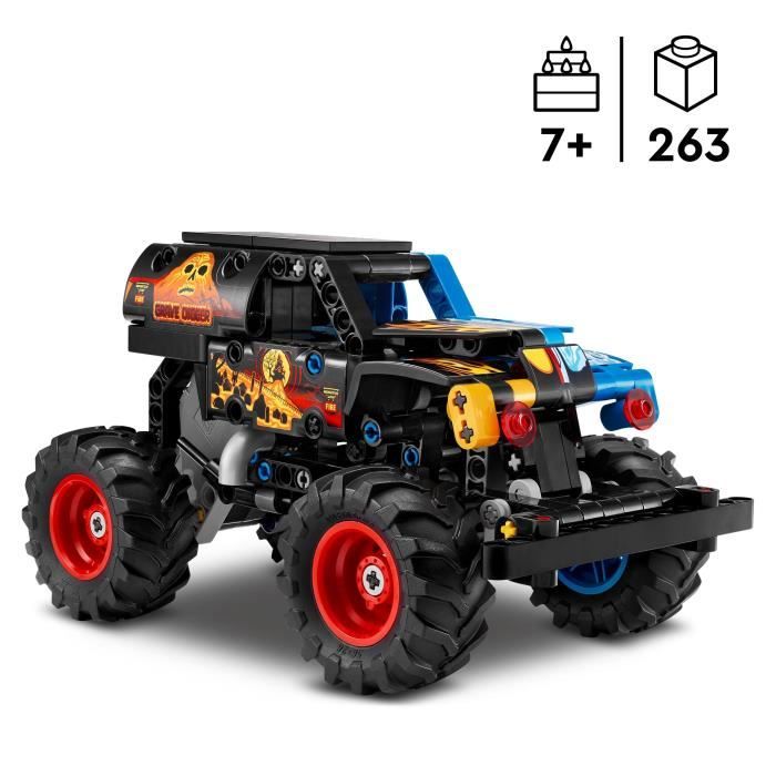 LEGO Technic 42219 Monster Jam Grave Digger - Feu et Glace - Jeu de ...