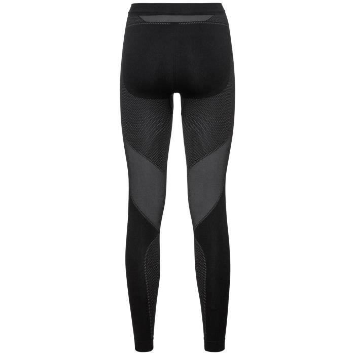 Collant Odlo femme technique long Performance Evolution Warm Noir gris Cdiscount Sport