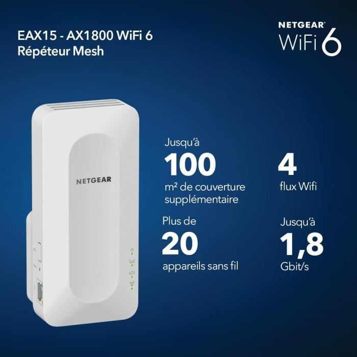 Répéteur WiFi Puissant 6 Antennes – Amplificateur Signal Jusqu'à 300 Mbps – Mode Répéteur/Routeur/AP – Pour Maison Et Bureau