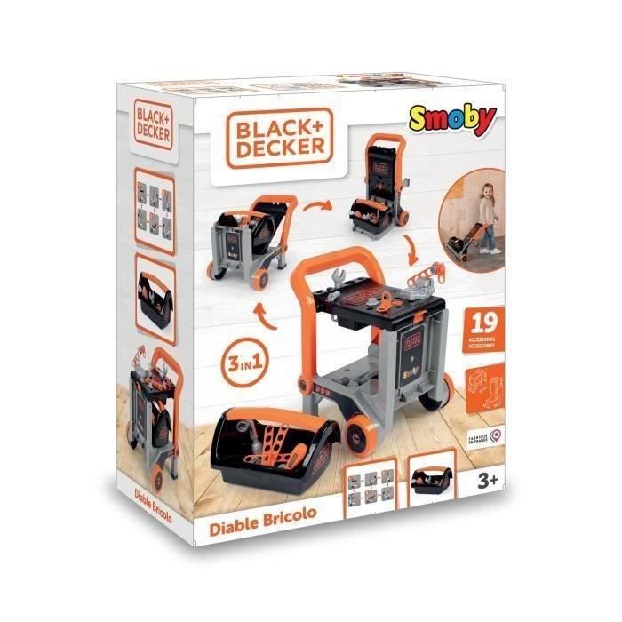 Etabli enfant Smoby Bricolo Center Black & Decker - Rouge - 60 accessoires inclus - A partir de 3 ans