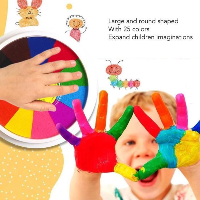 Tampon encreur coloré pour enfants Peinture à Doigts Jouet Cadeau Pour