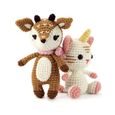 Kit crochet chat-licorne 15 cm - Multicolore - Peluche en crochet pour enfant-2