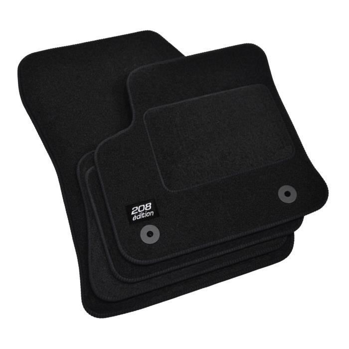 J&J Automotive Jeu De 4 Tapis De Sol Velours Sur Mesure Fiat 500e Depuis 2020 – Logo Brodé, Antidérapant & Renforcé