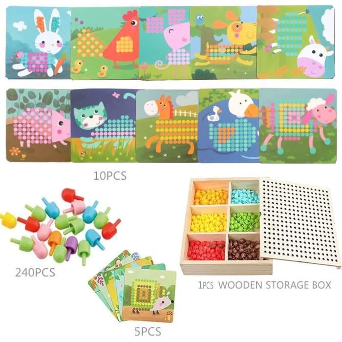 Jeux Mosaïque Enfant 2 3 4 5 Ans,Jeu éducatif Enfant Mosaïque Colorée Jeux Mosaïque Enfant 2 3 4 5 Ans,Jeu éducatif Enfant Mosaïque Colorée