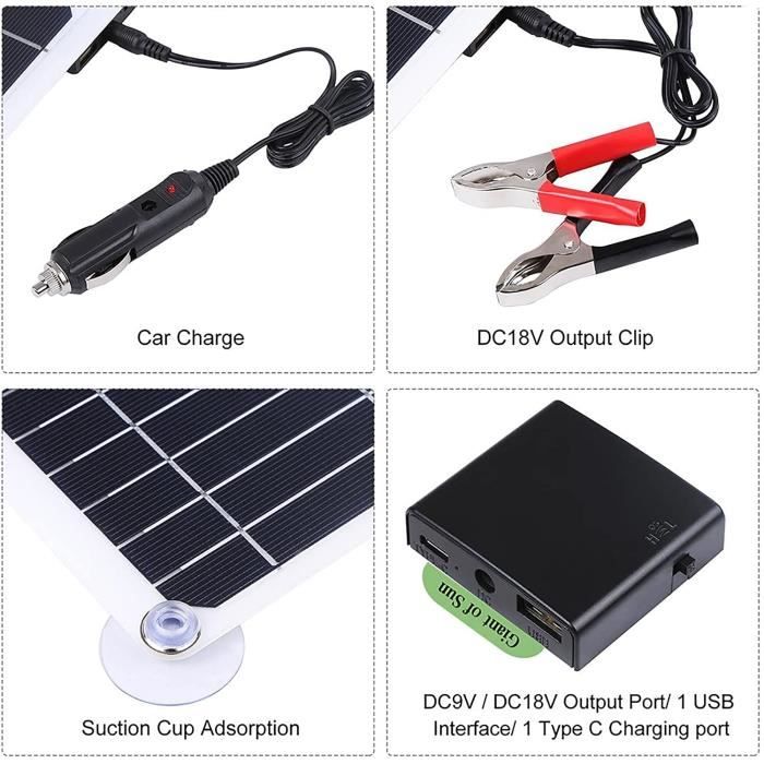 Panneau Solaire Mini USB 5V 5W – Silicium Monocristallin – Chargeur Portable Téléphone, MP3, Petit Appareil