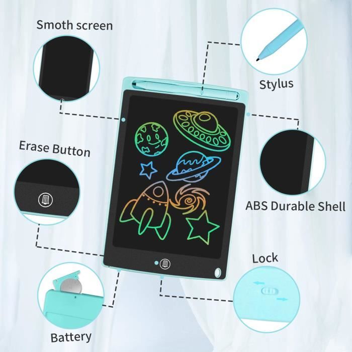 Tablette de dessin pour enfants LCD couleur 15 pouces avec stylet pour  effacer les boutons de la tablette graphique-rose - Cdiscount Jeux - Jouets