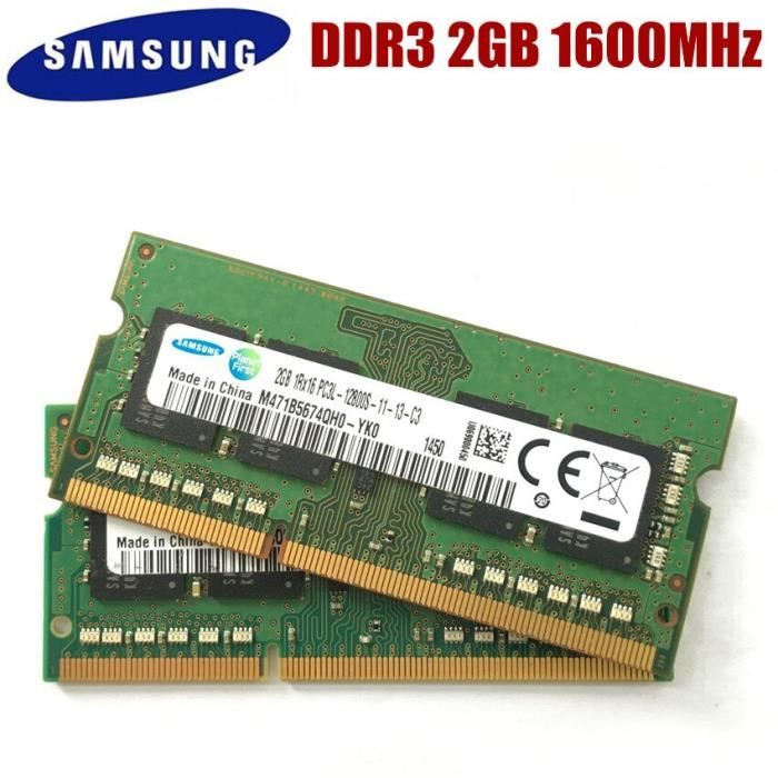 RAM SAMSUNG 8GB 4GB 2GB PC3L 12800S DDR3 1600Mhz memoire d ordinateur portable 8G 4G 2G PC3L 1600MHZ Type 4GB 1RX8 PC3L X1pcs