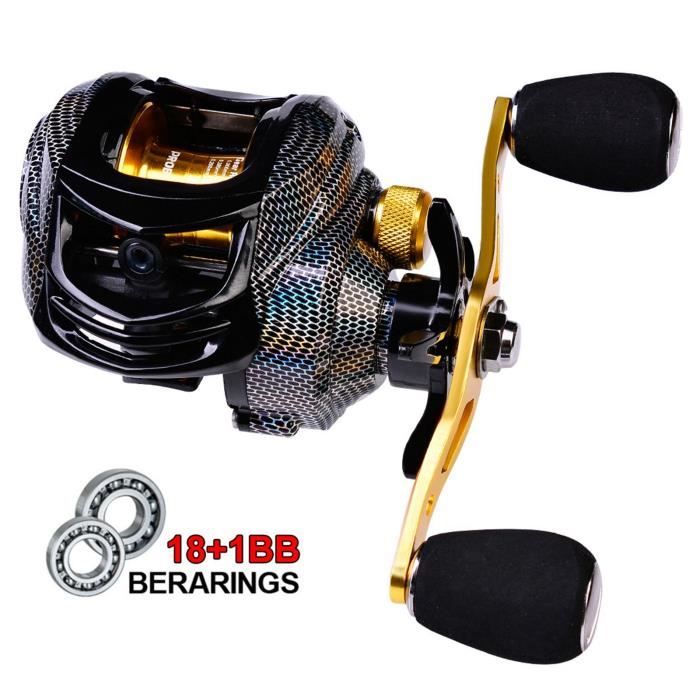 Moulinet Casting 7.2:1 - Frein Magnétique 8 Kg - Eau Douce - Neuf - Générique