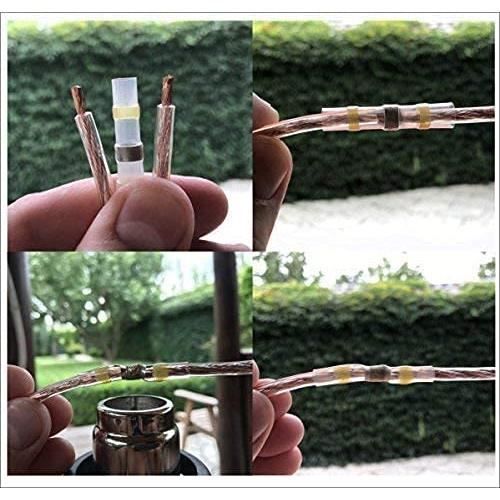 Connecteurs Fils Thermorétractables Kuject - Lot De 210 Pièces - Étanches Et Isolés Pour Auto, Bateau, Maison