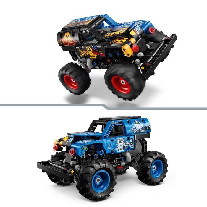 LEGO Technic 42219 Monster Jam Grave Digger - Feu et Glace - Jeu de ...