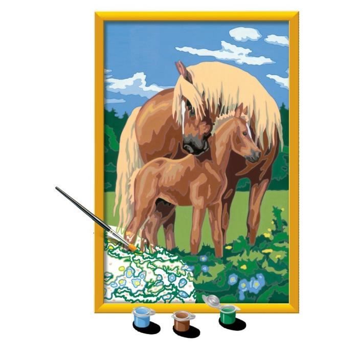 Numéro d'art - 31x21cm - Horde de chevaux