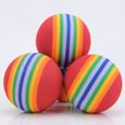 10 pcs Colorful Ball Jouets Doux Mousse Arc-en-Animal Jouets Petites Boules Pet Jouet Balle en Mousse Souple pour Chat Arc-en-Ciel-3