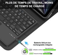 Clavier-coque Pour IPad Air 13 Pouces (M2, 2024) – Noir, Rétroéclairé, Bluetooth