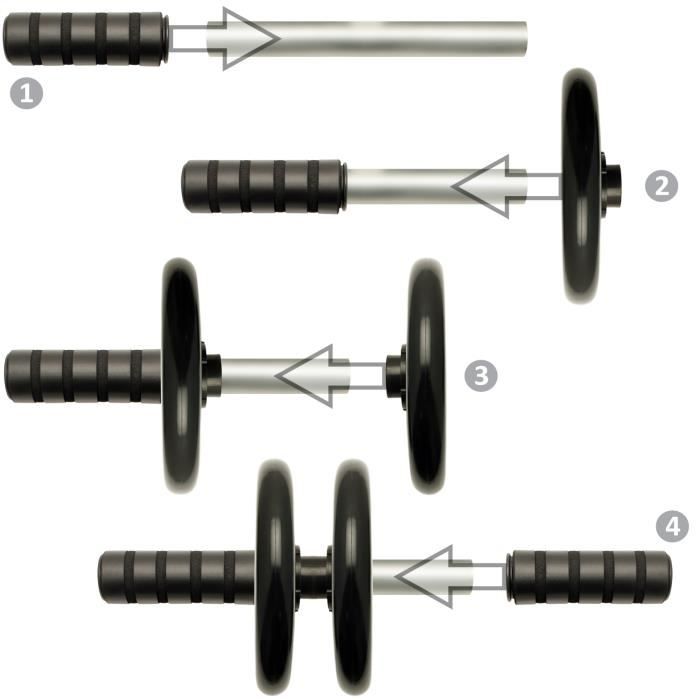 Roulette Abdominaux AB Roller | Roue Antidu00e9rapante Pour
