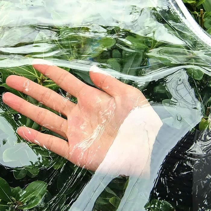Bâche en plastique imperméable pvc de transparente avec illets