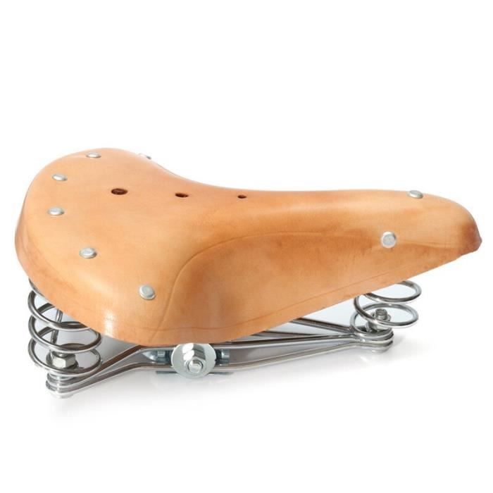 Siège de vélo en cuir vintage Wrights selle de vélo en cuir