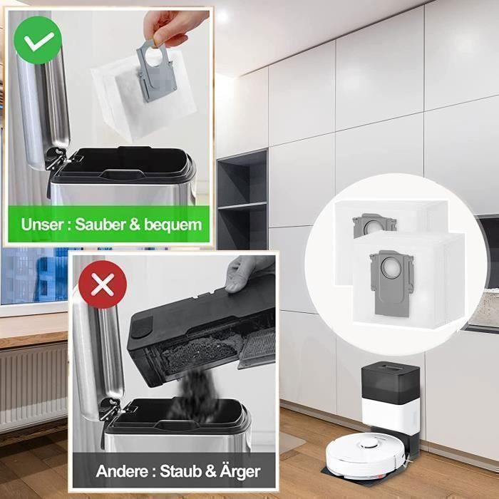PolkaHome Sacs d'aspirateur pour Roborock S8+/S8 Pro Ultra/S7 MaxV Ultra/S7 Pro