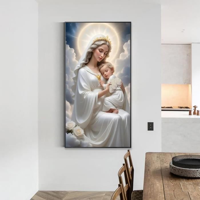 Starnearby Diamond Painting Grand Format Fleurs Coquelicots 5D – 40x70 Cm – Kit Complet Bricolage Rondelets Relaxant