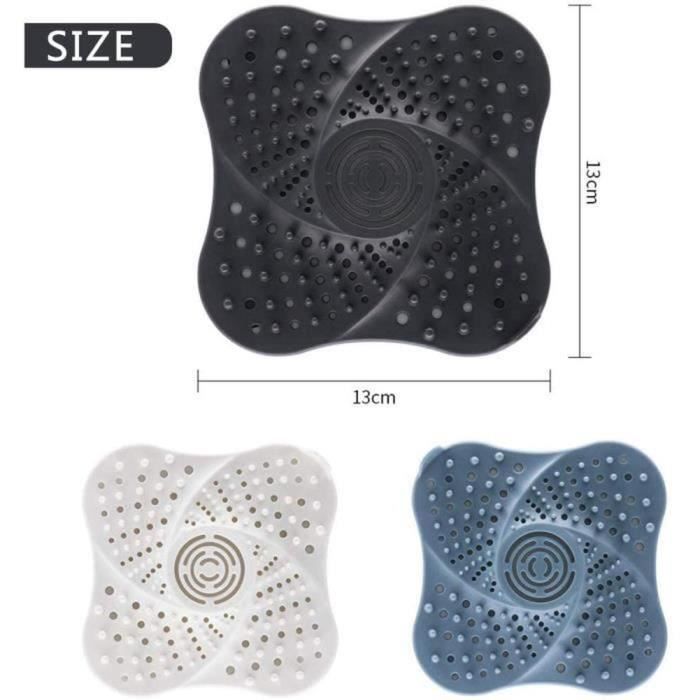 Filtre évier Et Lavabo - 2 Pièces - Forme Toile D'araignée Souple - Avec Ventouse - Anti-cheveux - Pour Salle De Bain Et Cuisine - Beige - 8
