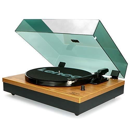 Platine Vinyle Lenco LS-500 Avec Haut-parleurs - Bluetooth, Bois MDF - 2x30W