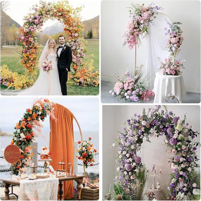 Toile De Fond Pour Arche De Mariage 2 Mètres - Housse En élasthanne Blanc - Ajustable Avec élastiques - Pour Décoration événementielle