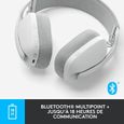 Logitech - Casque d'écoute léger sans fil avec Micro anti-bruit de fond - Zone Vibe 100 - Blanc-5