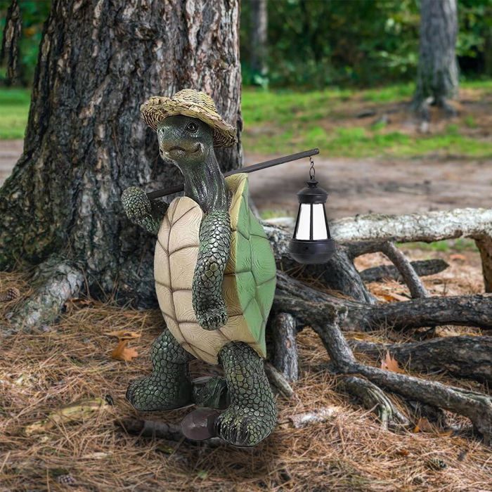 Décoration de pot de fleurs en résine en forme de tortue, adorable pot de tortue, design robuste résistant aux intempéries, 80 g, idéal pour l'intérieur, l'extérieur, jardin, la terrasse, l'étang