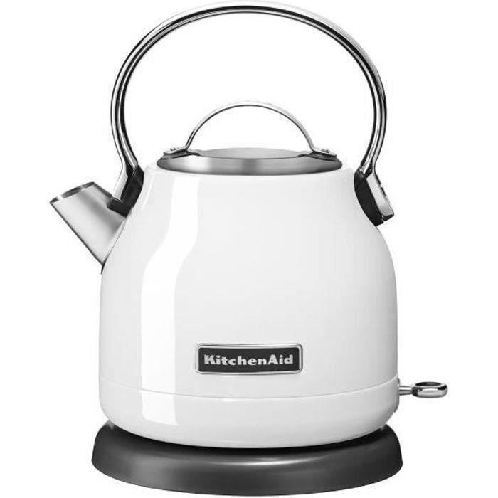 Bouilloire électrique KitchenAid 5KEK1222EWH - Capacité 1,25 L - Blanc