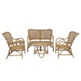 Ensemble Canapé, 2 Chaises et 2 Tables d'Appoint de Jardin 4 personnes Chillvert Parma 108x72x85 cm Rotin Naturel et Osier-0