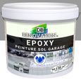9 kg Gris - RESINE EPOXY Peinture sol Garage béton - PRET A L'EMPLOI - Trafic intense - Etanche et résistante-0
