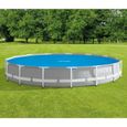Intex 28013 Bâche à bulles pour piscine hors sol ronde, diamètre 457 cm-0