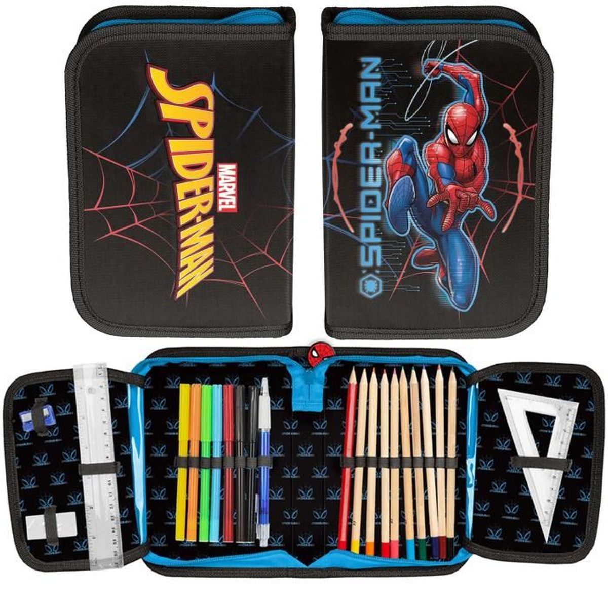 Journal Secret Spiderman Marvel – Avec Stylo Magique, Autocollants, Cadenas Et 2 Clés – Dimensions 21x13x1 Cm – Pour Enfants
