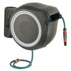 GARDENA Dévidoir automatique mural RollUp® M/L liseret blanc – Longueur 25m – Ø13mm – Kit complet – Garantie 5 ans (18622-20)